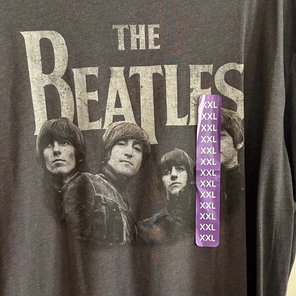 The Beatles Men’s Black Graphic Band T-Shirt short sleeve size XXL NWT - Picture 2 of 6